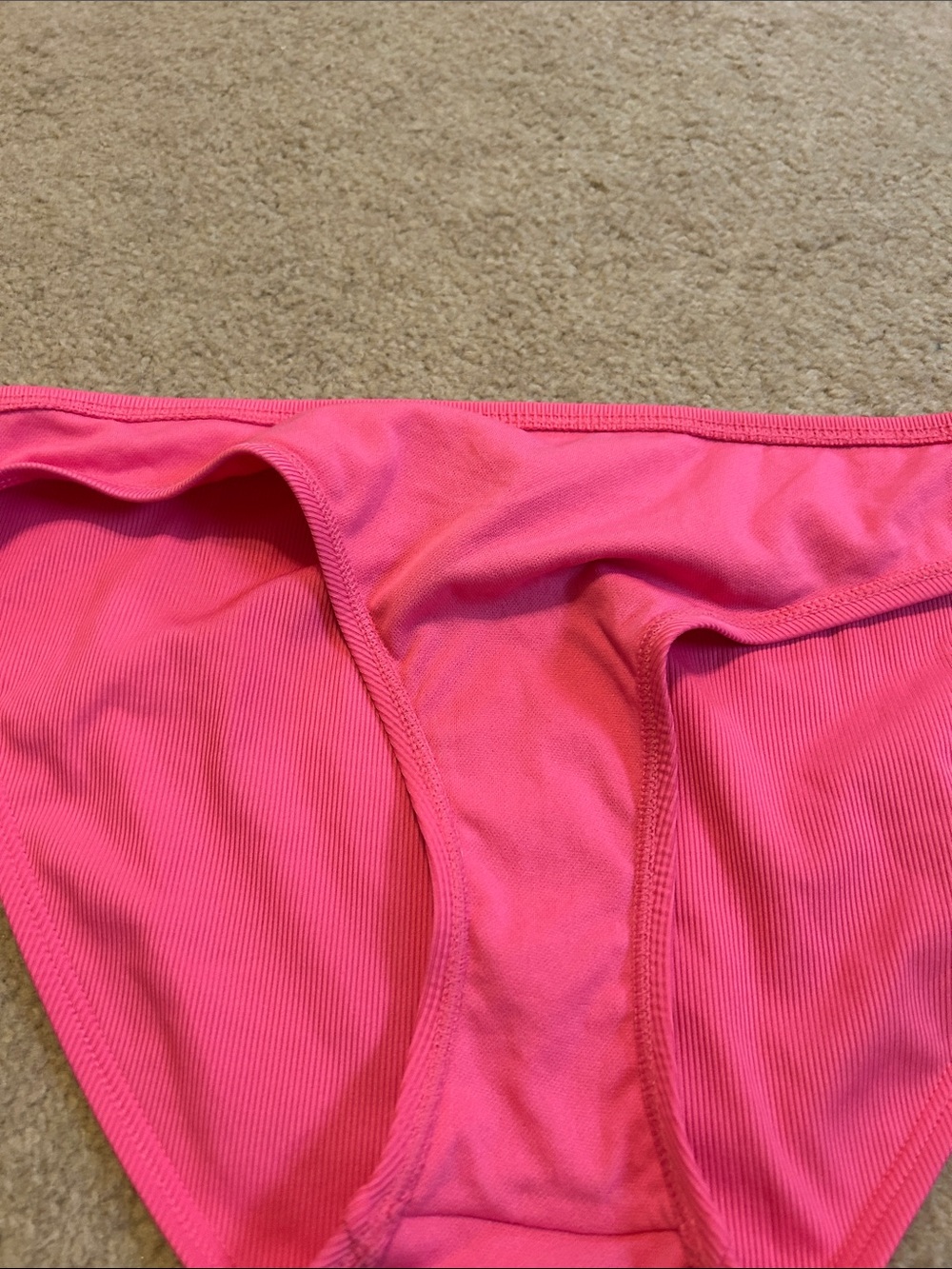Pink Ribbed Bikini Bottoms - Picture 4 of 8